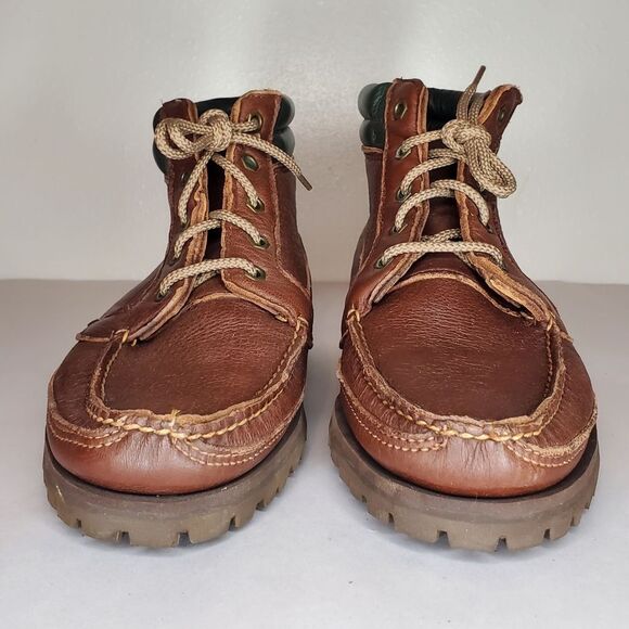 Vintage NWOT H.S Trask Buttery Soft Elk Leather Lace Up Boot Size 8 main image 11